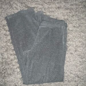 Grey velvet track pants GAP